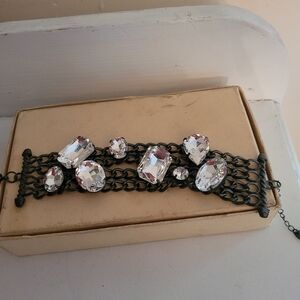 Elegant Silver Crystal Bracelet
